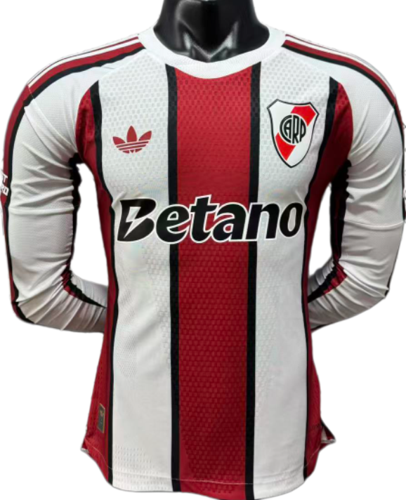 2026-27 River Plate Away Player Verion Long Sleeve Soccer Jersey