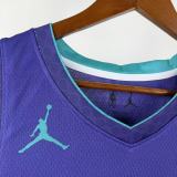 22-23 HORNETS KNUEPPE #7 Blue Top Quality Hot Pressing NBA Jersey (Trapeze Edition) 飞人版