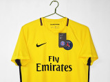 2017-18 Mens PSG Away Yellow Retro Soccer Jersey