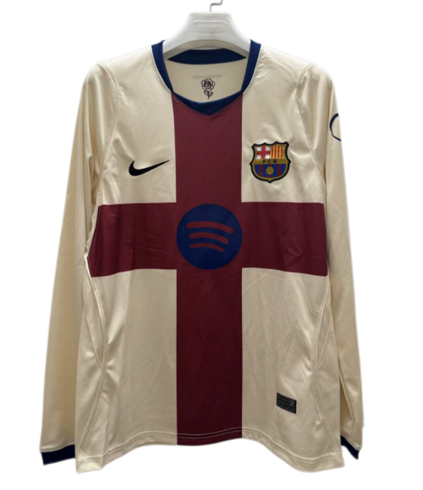 2026-27 Mens Barcelona Four Away Long Sleeve Soccer Jersey