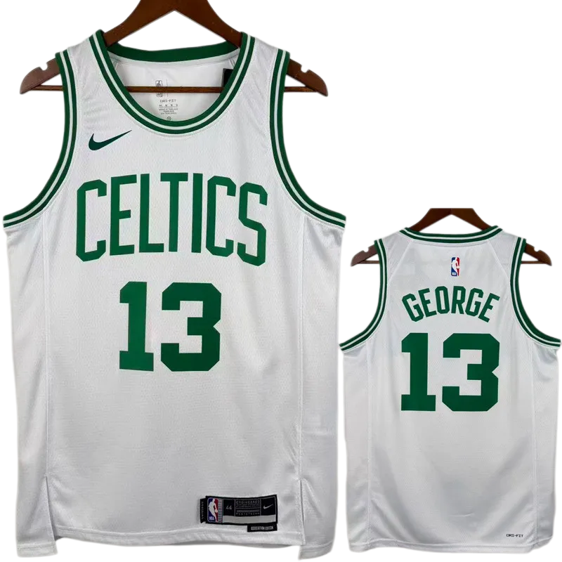 Celtics GEORGE #13 White Top Quality Hot Pressing NBA Jersey