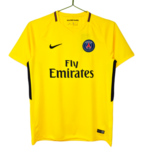 2017-18 Mens PSG Away Yellow Retro Soccer Jersey