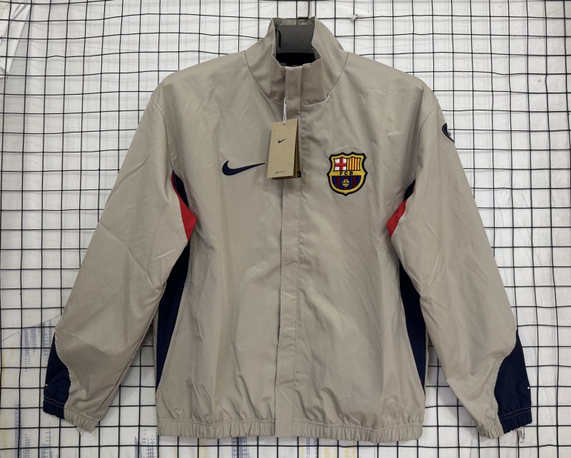 2003-2004 Barcelona Khaki Retro Windbreaker