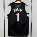 25-26 Trail Blazers MORANT #1 Black Top Quality Hot Pressing NBA Jersey (V领)