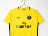 2017-18 Mens PSG Away Yellow Retro Soccer Jersey