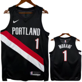 25-26 Trail Blazers MORANT #1 Black Top Quality Hot Pressing NBA Jersey (V领)