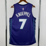 22-23 HORNETS KNUEPPE #7 Blue Top Quality Hot Pressing NBA Jersey (Trapeze Edition) 飞人版