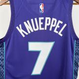 22-23 HORNETS KNUEPPE #7 Blue Top Quality Hot Pressing NBA Jersey (Trapeze Edition) 飞人版