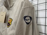 2003-2004 Barcelona Khaki Retro Windbreaker