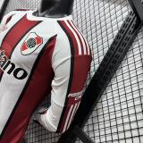 2026-27 River Plate Away Player Verion Long Sleeve Soccer Jersey
