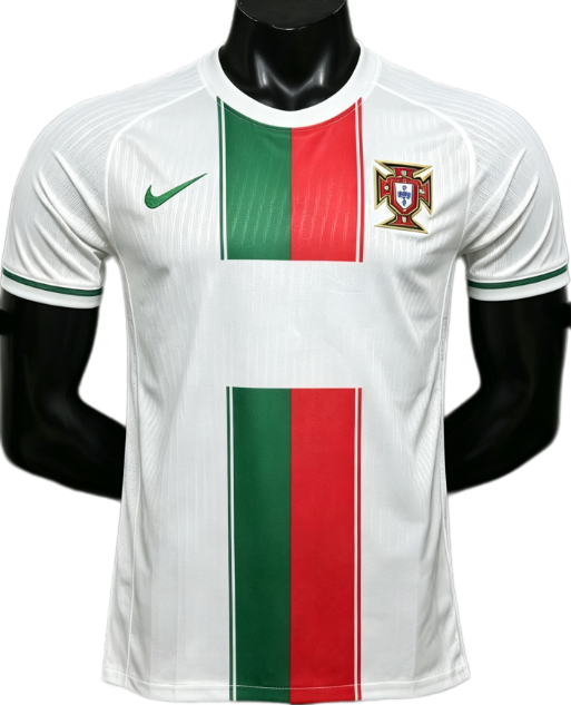 2012 Portugal Away White Player version Retro Soccer Jersey