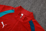 2026-27 Mens Portugal Half Pull Red Training Suit B26095#
