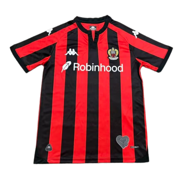 2026-27 Mens OGC Nice Home Red Black Soccer Jersey