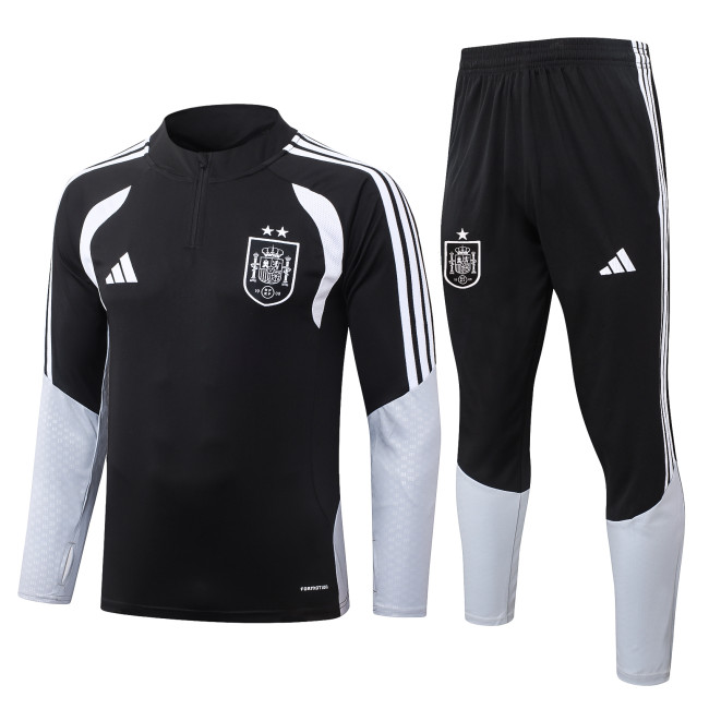 2026-27 Spain Black Half Pull Training Suit B26089# (半拉链)