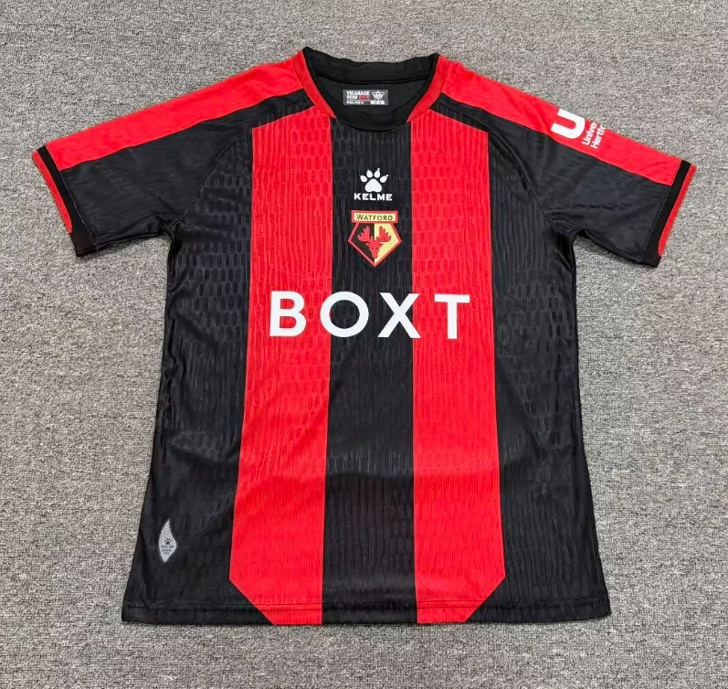 2026-27 Mens Watford Away Red Black Fans Soccer Jersey