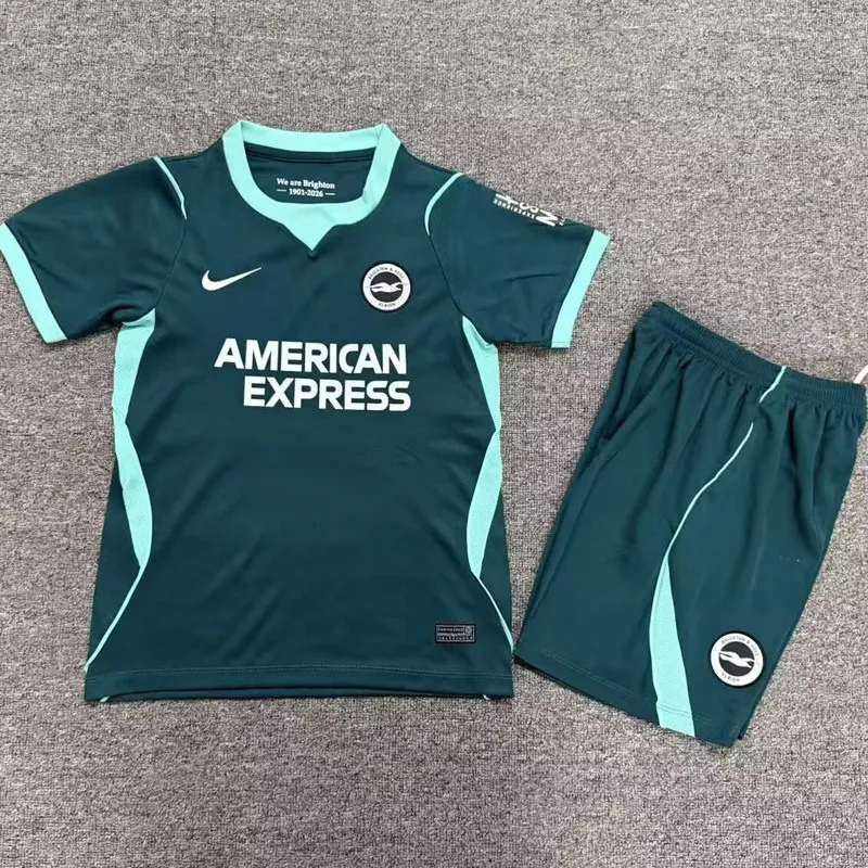 2026-27 Kids Brighton Third Away Green Soccer Jersey