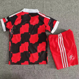 2026-27 Kids Fulham Away Red Black Soccer Jersey