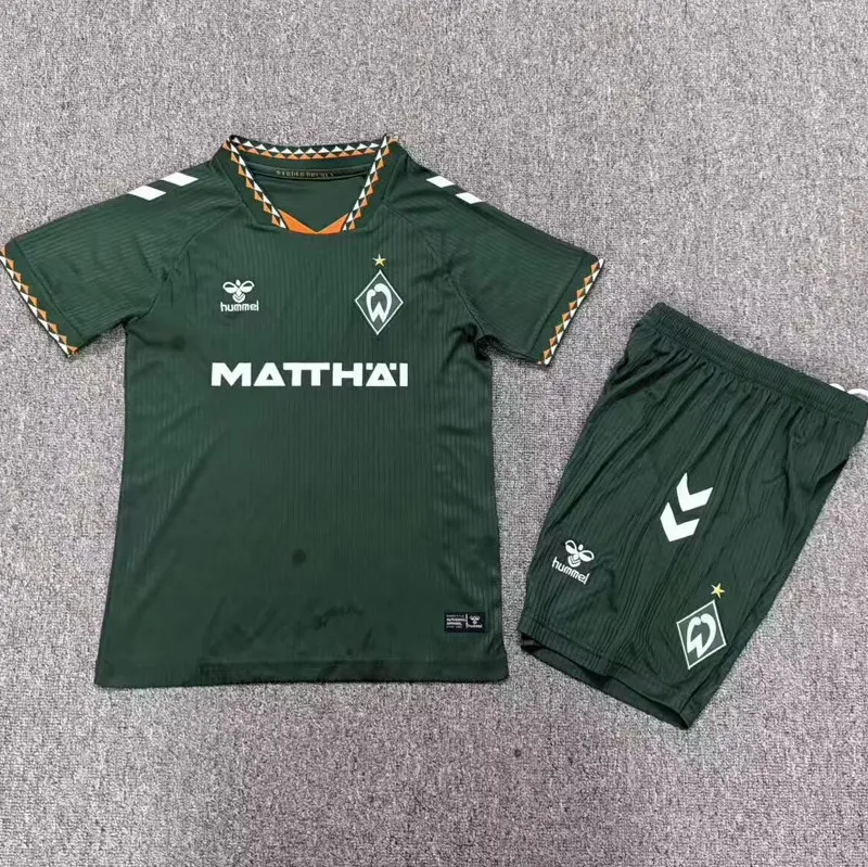 2026-27 Kids Werder Bremen  Away Green Soccer Jersey