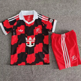 2026-27 Kids Fulham Away Red Black Soccer Jersey
