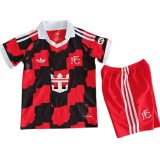 2026-27 Kids Fulham Away Red Black Soccer Jersey