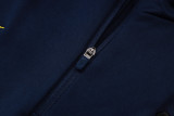 2026-27 Kids Barcelona Royal Blue Half Pull Training Suit E26126#