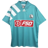 1994-1995 Mens Legia Warsaw Away Green Retro Soccer Jersey