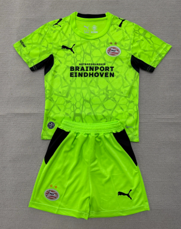 2026-27 Kids PSV Eindhoven Goalkeeper Green Soccer Jersey