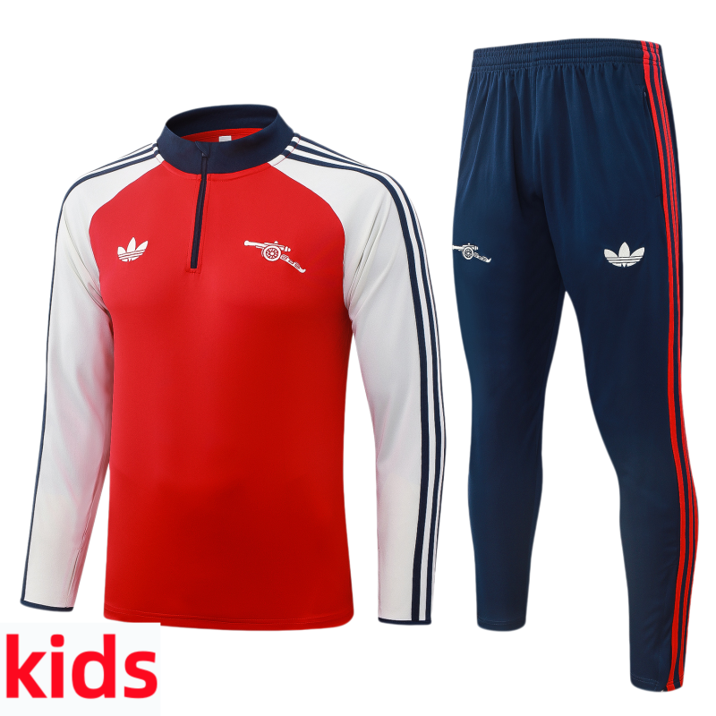 2026-27 Kids Arsenal Red Half Pull Training Suit E26093#