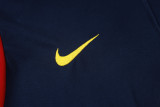 2026-27 Kids Barcelona Royal Blue Half Pull Training Suit E26126#
