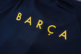 2026-27 Kids Barcelona Royal Blue Half Pull Training Suit E26126#