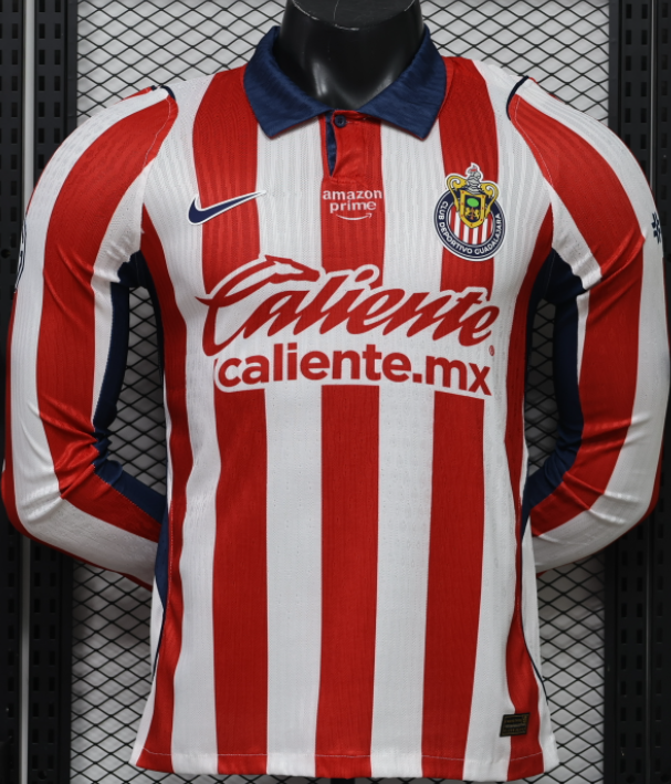 2026-27 Chivas Guadalajara Home Player Version Long Sleeve Soccer Jersey