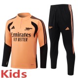 2026-27 Kids Arsenal Orange Half Pull Training Suit E26127#