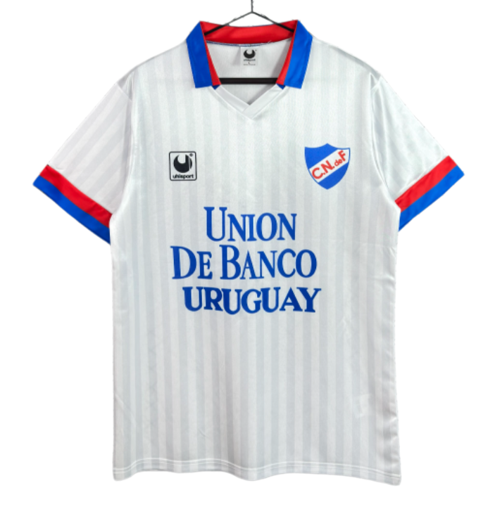 1992-1993 Club Nacional Away White Retro Soccer Jersey