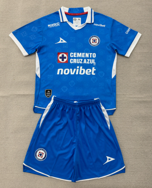2026-27 Kids Cruz Azul Home Blue Soccer Jersey