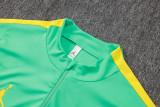 2026-27 Kids Brazil Light Green Half Pull Training Suit E26121#