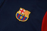 2026-27 Kids Barcelona Royal Blue Half Pull Training Suit E26126#