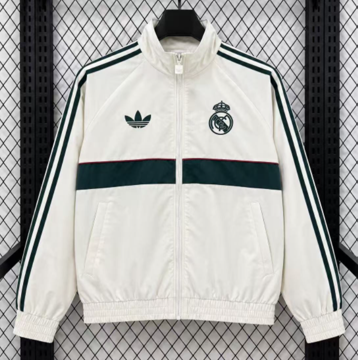2026-27 Mens Real Madrid Beige Windbreaker