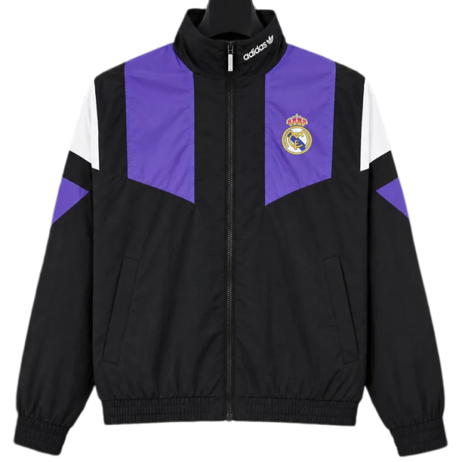 2026-27 Mens Real Madrid Black Windbreaker