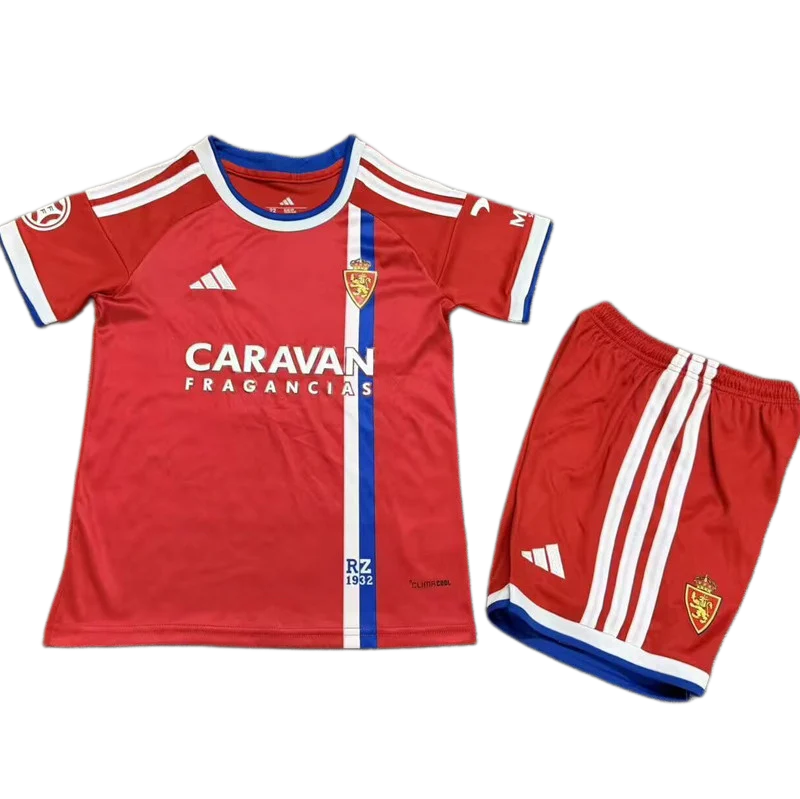 2026-27 Kids Zaragoza Away Red Soccer Jersey