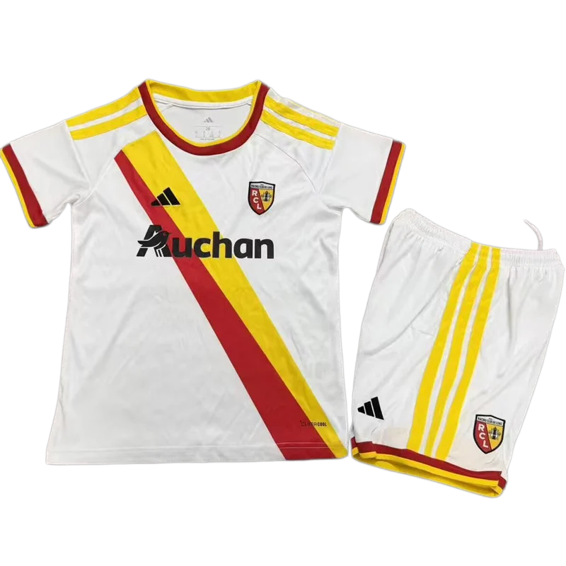 2026-27 Kids  RC Lens Third Away White soccer Jersey