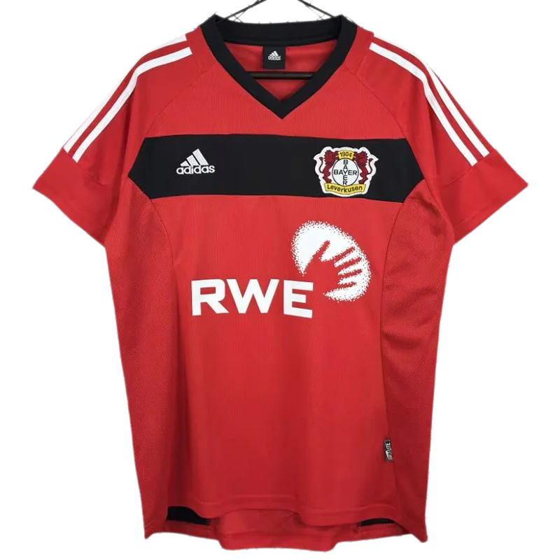 2002-2004 LeverKusen Home Red Retro Soccer Jersey