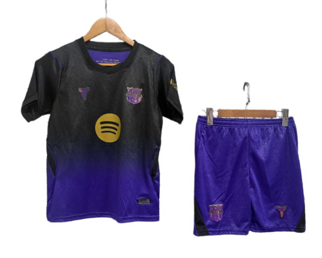 2026-27 Kids Barcelona  away Purple soccer jersey