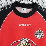 2002 Club Olimpia Home Red Long Sleeve Retro Soccer Jersey