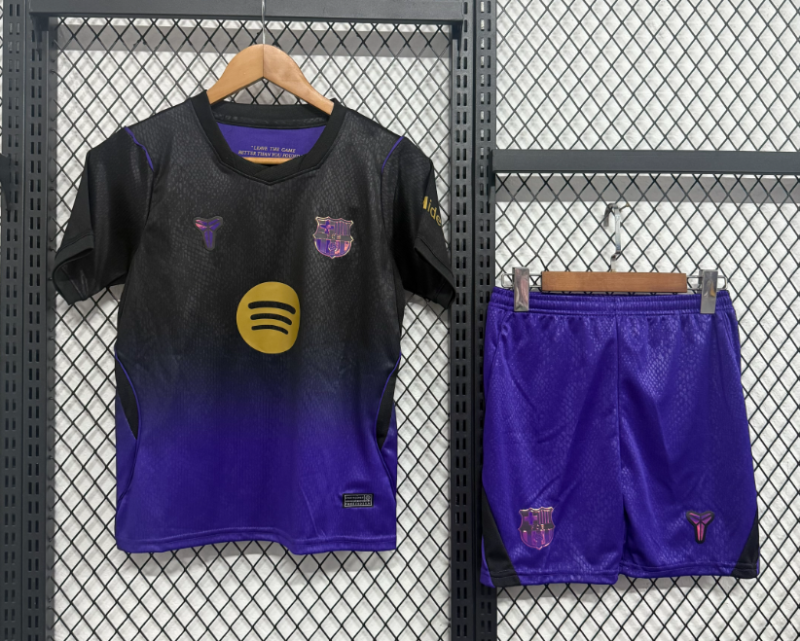 2026-27 Kids Barcelona  away Purple soccer jersey