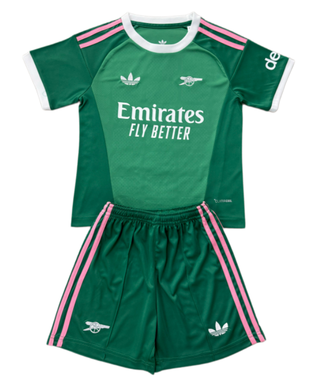 2026-27 Kids Arsenal Goalkeeper Green Soccer Jersey