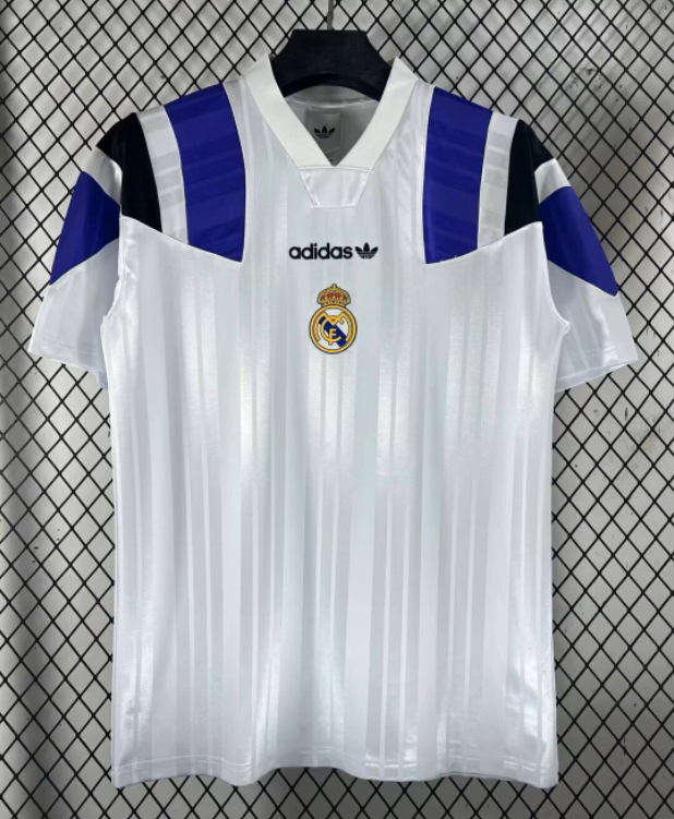 2024 Real Madrid White Retro Soccer Jersey