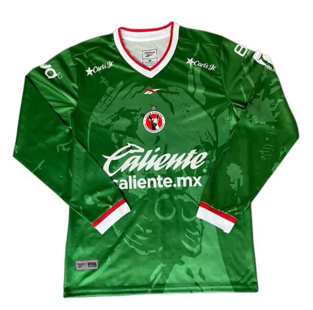 2026-27 Mens Tijuana Green Goalkeeper Long Sleeve Soccer Jersey