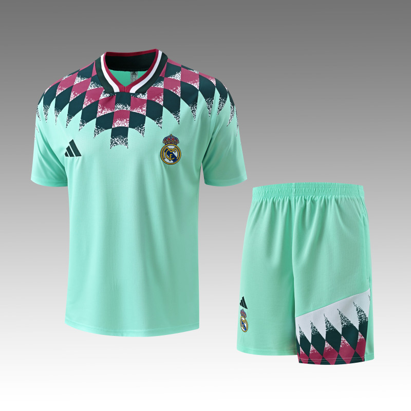 Real Madrid Green Retro Training Short Suit