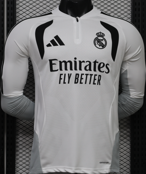 2026-27 Real Madrid Half Long Sleeve Player Version Training Shirts