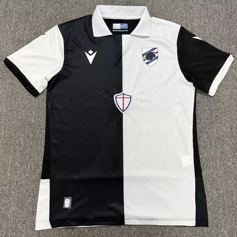 2026-27 Mens Sampdoria Black White Fans Soccer Jersey